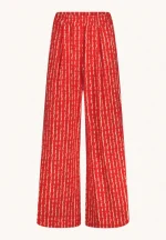 BYBAR BENJI RED GROOVE PANT ROOD