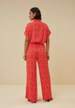 BYBAR BENJI RED GROOVE PANT ROOD