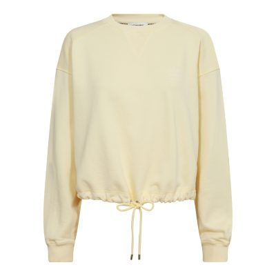 CO'COUTURE CLEAN CC CROP TIE SWEAT YELLOW