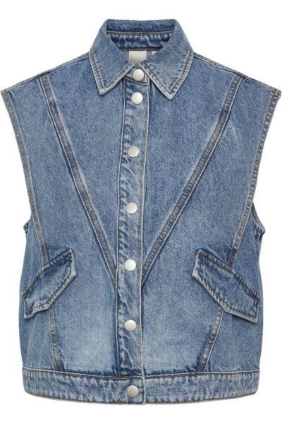 Y.A.S YASDAISY DENIM WAISTCOAT