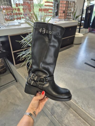 BIAGLAM BIKER BOOT PULL UP LEATHER