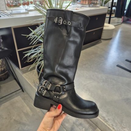BIAGLAM BIKER BOOT PULL UP LEATHER