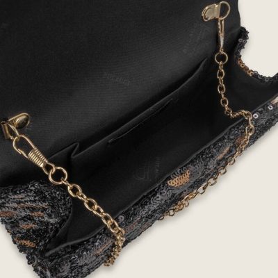 BULAGGI HANDTAS LEOPARD ENVELOPE ZWART