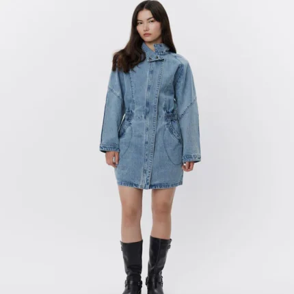 SOFIE SCHNOOR LIGHT DENIM BLUE DRESS