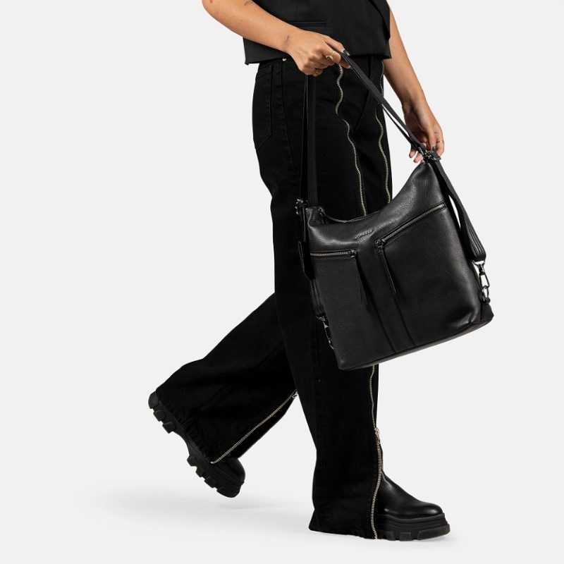 BURKELY BACKPACK HOBO BOLD BLACK