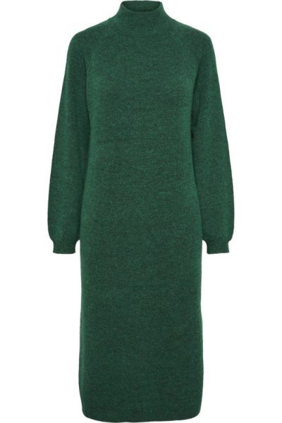 Y.A.S YASBALIS LS FUNNEL KNIT DRESS GROEN