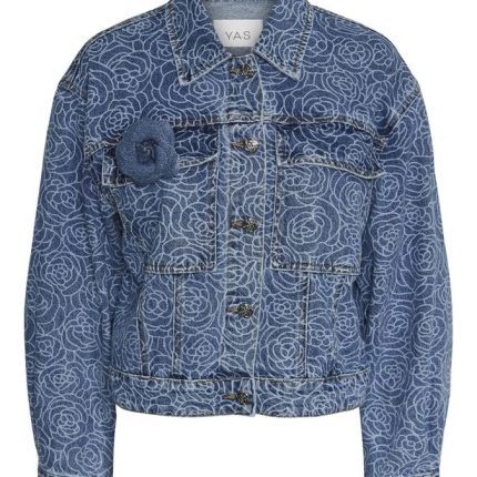 Y.A.S YASROSALYN DENIM JACKET BLAUW