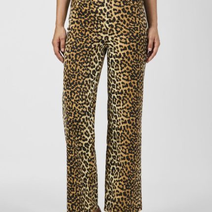 Y.A.S YASLEONORA DENIM BROEK LEOPARD