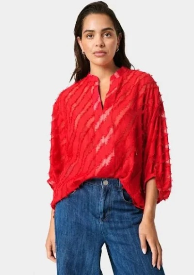 SOAKED SLCOLETE AMILY BLOUSE ROOD