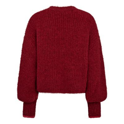 CO'COUTURE CORALIECC CROP RIB KNIT HEART ROOD