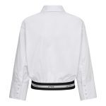 CO'COUTURE COTTON CRISP LOGO CROP SHIRT WHITE