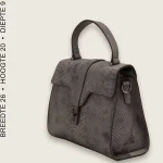 BULAGGI HANDTAS VELVET HANDBAG GRIJS