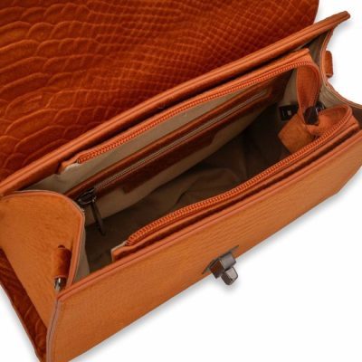 BULAGGI HANDTAS VELVET HANDBAG ORANJE