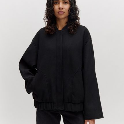 EDITED OVERSIZED GEENA BOMBER ZWART