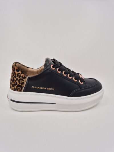 ALEXANDER SMITH LANCASTER SNEAKER ZWART LEOPARD