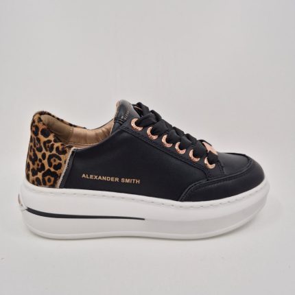 ALEXANDER SMITH LANCASTER SNEAKER ZWART LEOPARD