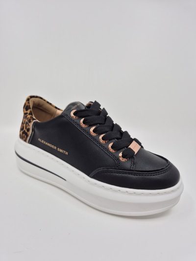 ALEXANDER SMITH LANCASTER SNEAKER ZWART LEOPARD