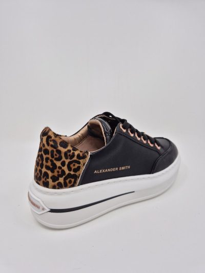 ALEXANDER SMITH LANCASTER SNEAKER ZWART LEOPARD