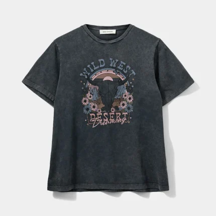 SOFIESCHNOOR T-SHIRT STONE WASHED BLACK